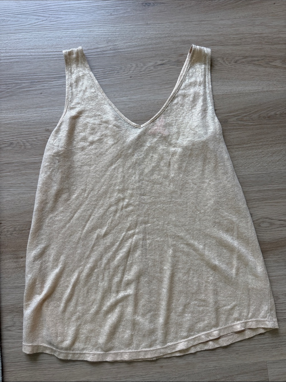 Lilly Pulitzer Gold Cream V-Neck Sleeveless Tank